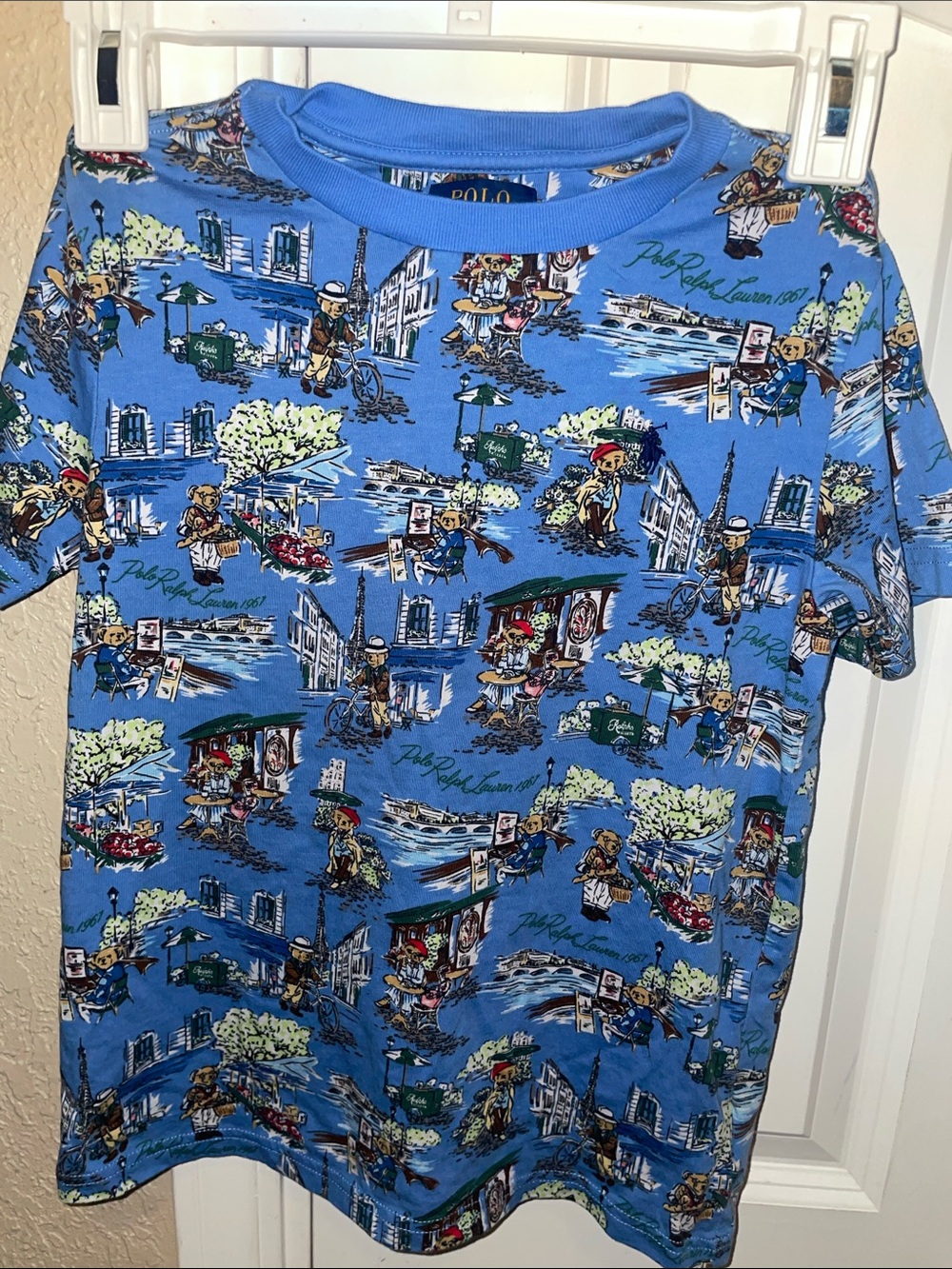 Polo by Ralph Lauren Blue Kids Graphic Tee with Scenic Print